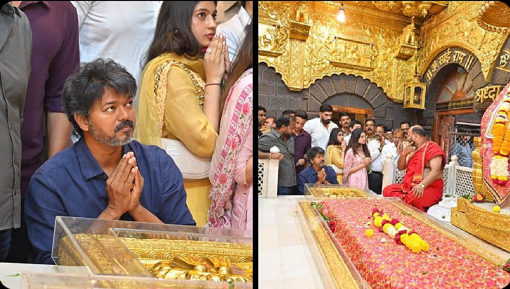 Ahilyanagar: TVK Chief Vijay Thalapathy Offers Prayers At Shirdi Temple, Large Crowds Gather
