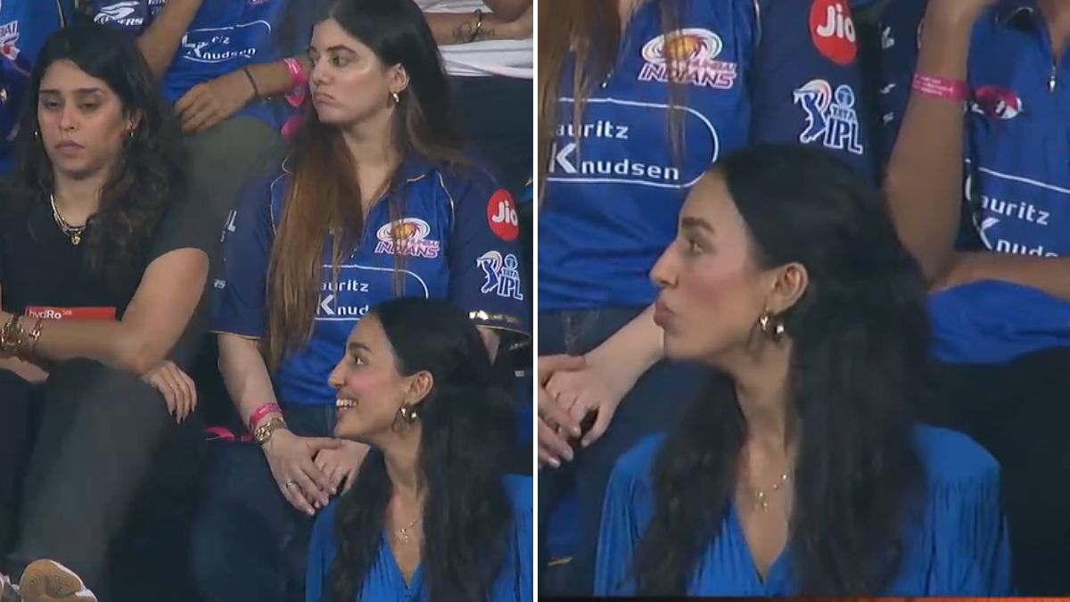 Mahieka Sharma Spotted Cheering With Hardik Pandya's Son Agastya As Ritika Sajdeh Attends MI VS SRH At Wankhede