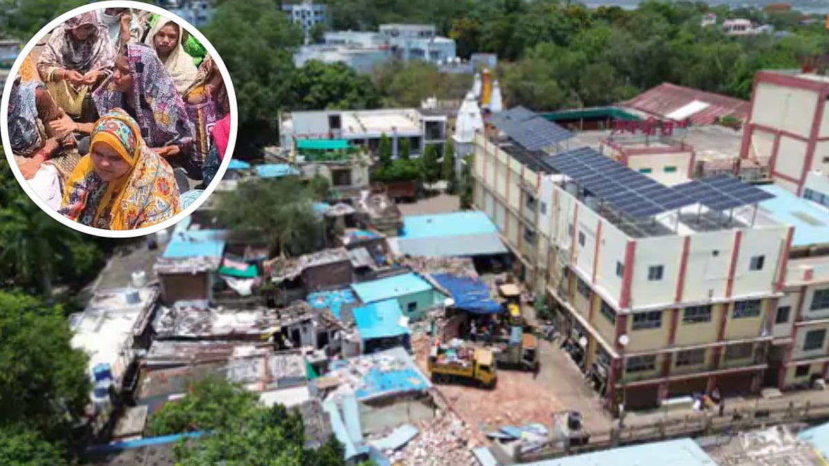 BMC Clears 70-Year-Old Settlement At Polytechnic Square In Bhopal To Expand Manas Bhavan; Heavy Police Deployed As Residents Protest