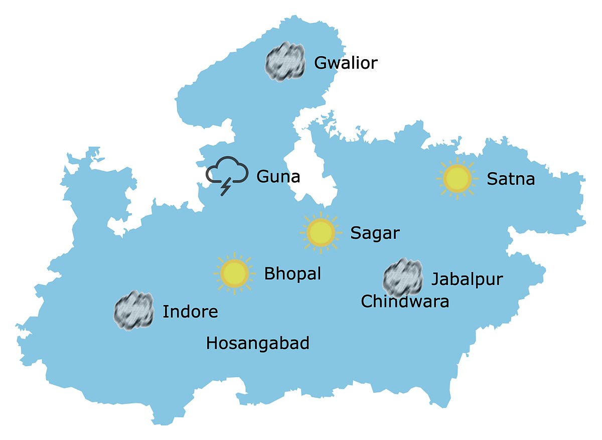 Weather in Madhya Pradesh at 9:30 am