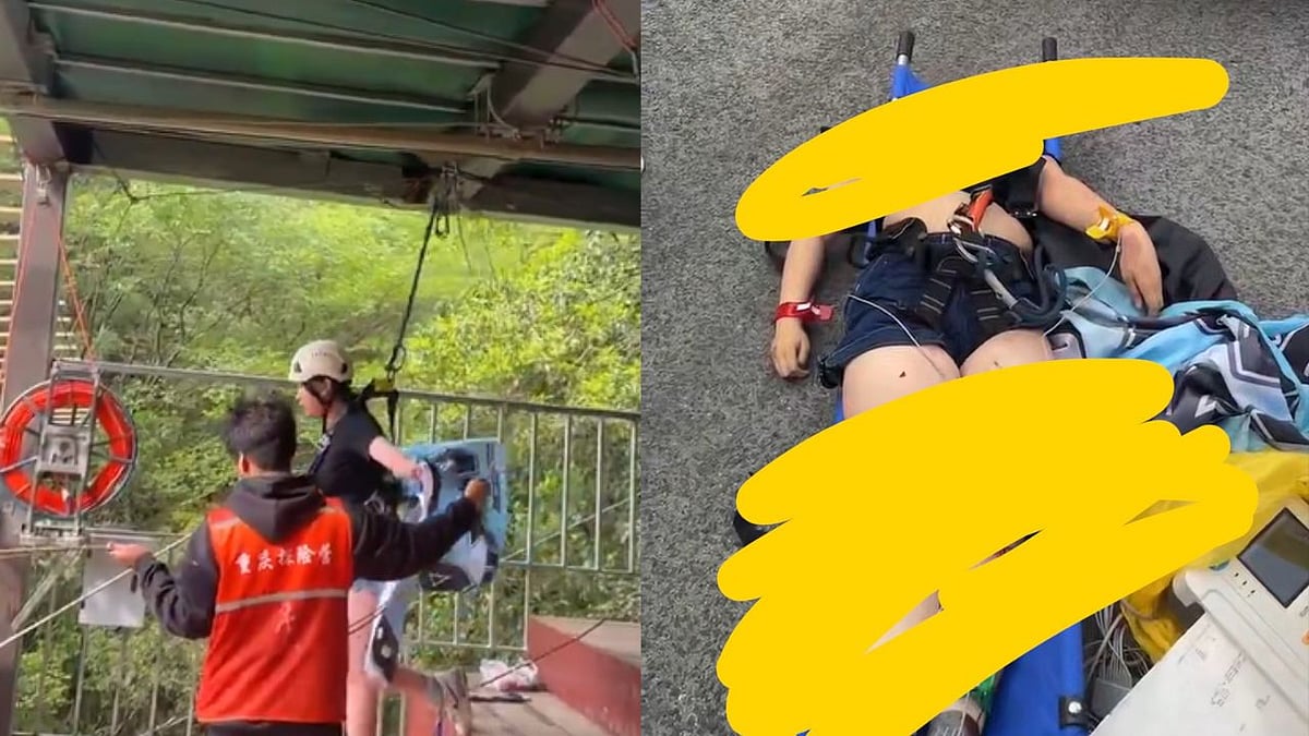 Viral Video Shows Woman Falling From Height During Chongqing Zipline After Complaining About Loose Harness, Dies; Netizens Question Authenticity
