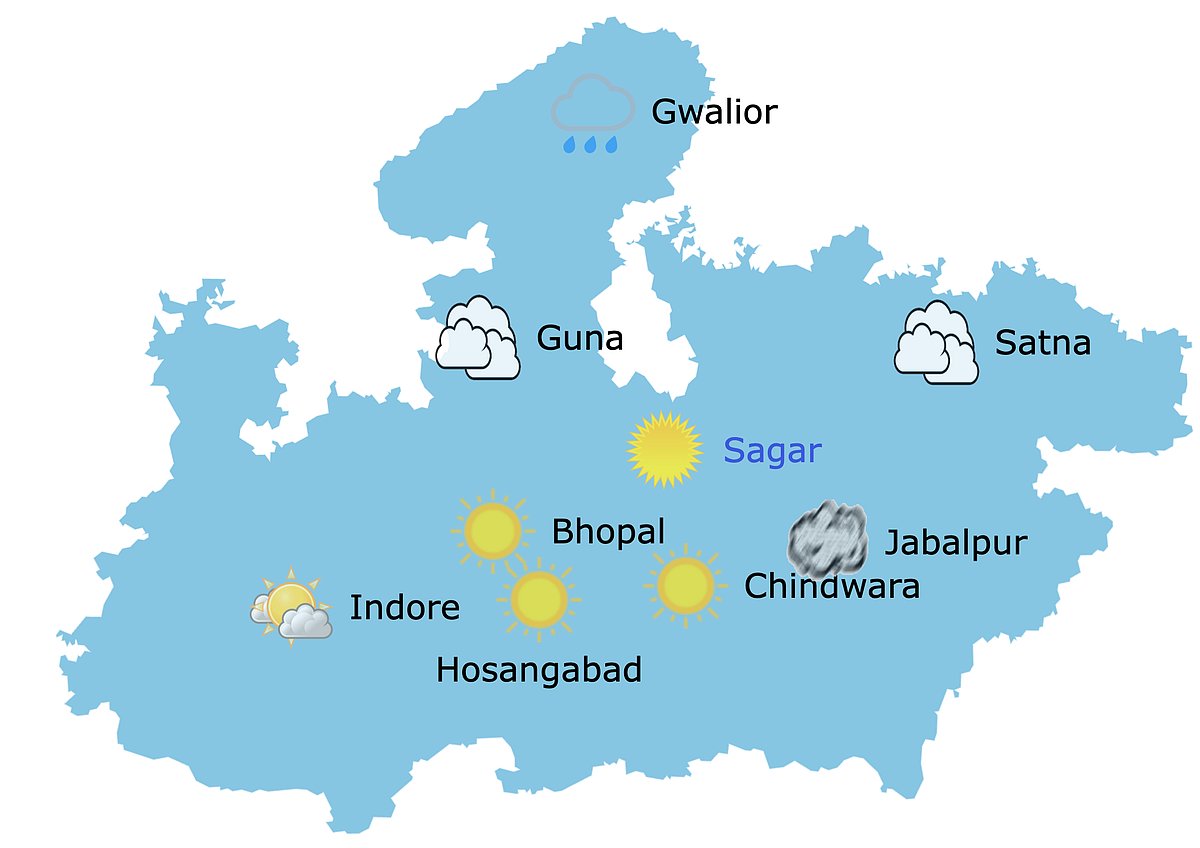 Weather in Madhya Pradesh at 9:30 am