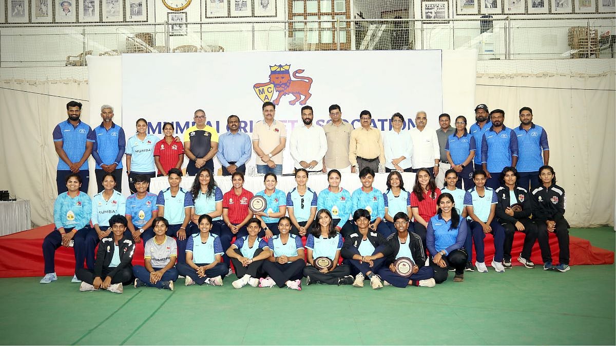 Young cricketers participate in MCA’s High Performance Camp at BKC as officials and cricket legend Dilip Vengsarkar attend the closing ceremony