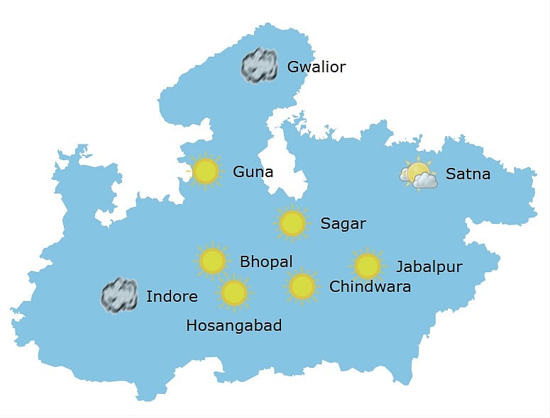 Weather in Madhya Pradesh at 9:35 am 