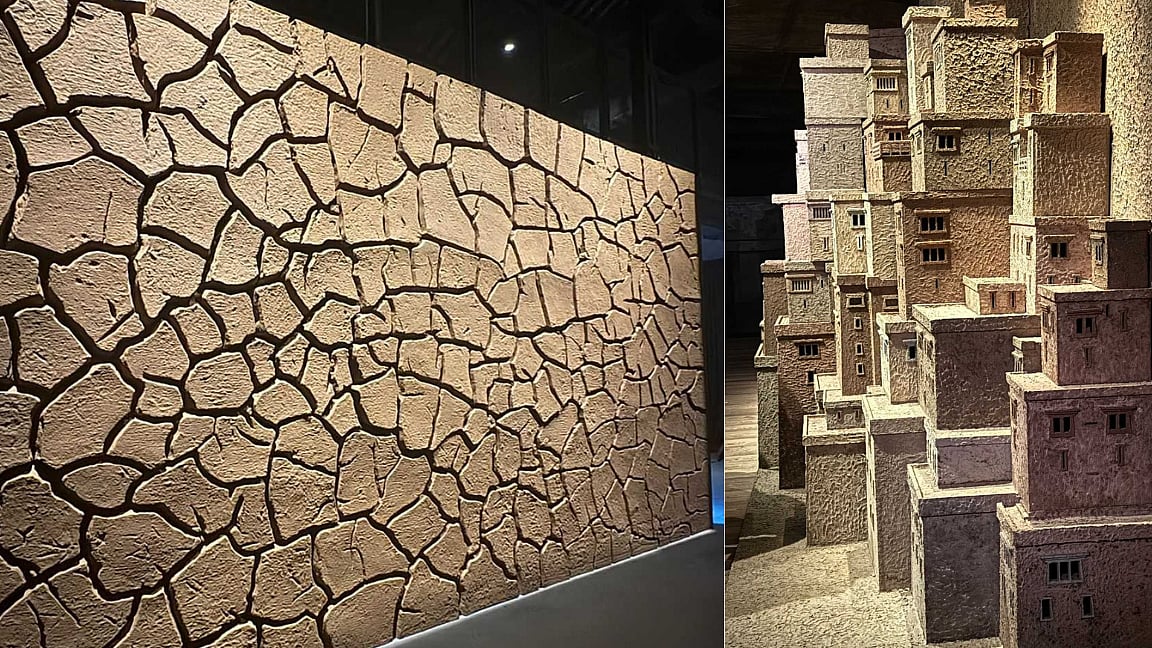 (left) Alwar Balasubramaniam's work and (right) 𝙀𝙘𝙝𝙤𝙚𝙨 𝙤𝙛 𝙃𝙤𝙢𝙚 by Skarma Sonam Tashi
