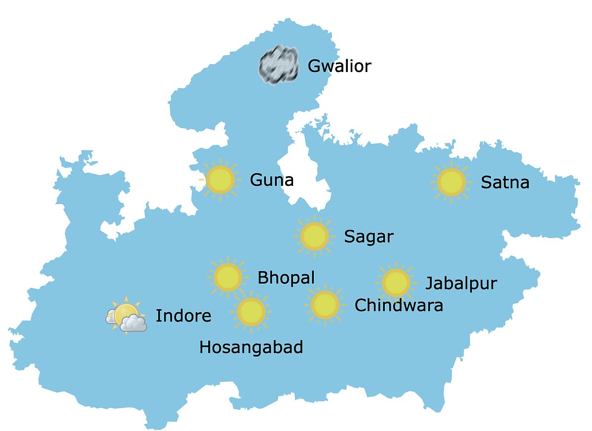 Weather in Madhya Pradesh at 9:40 am