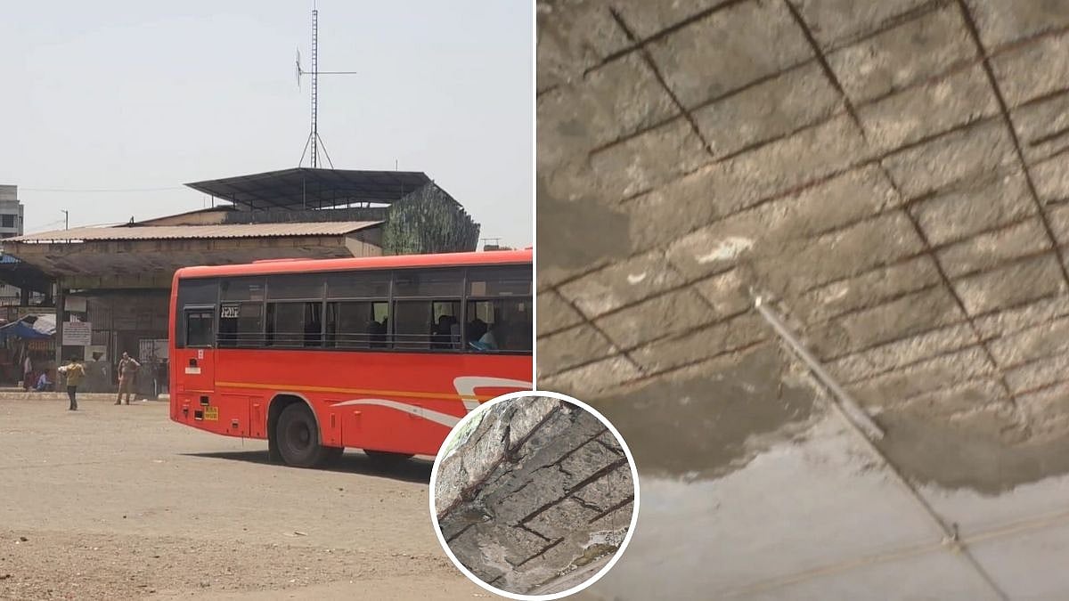 Bhiwandi ST Depot continues operations despite severe structural damage, raising safety fears among thousands of daily commuters and MSRTC staff