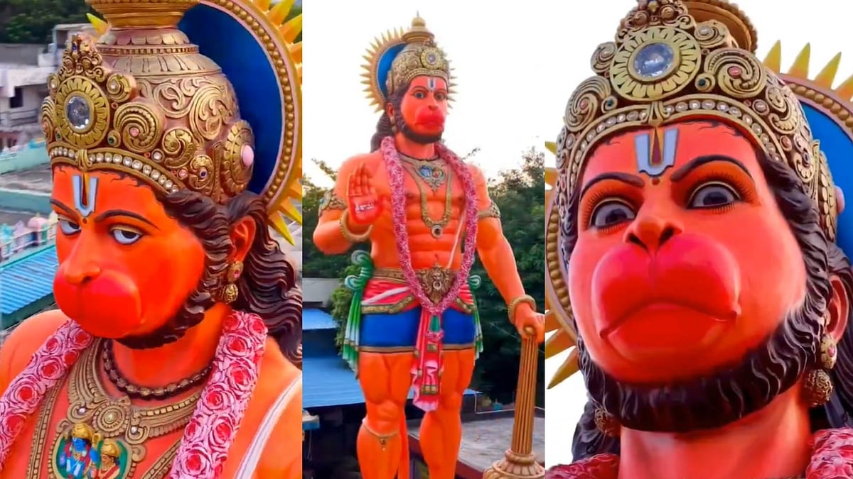 'His Eyes Follow You': Hyderabad’s New Ramalayam Temple Hanuman Idol ...
