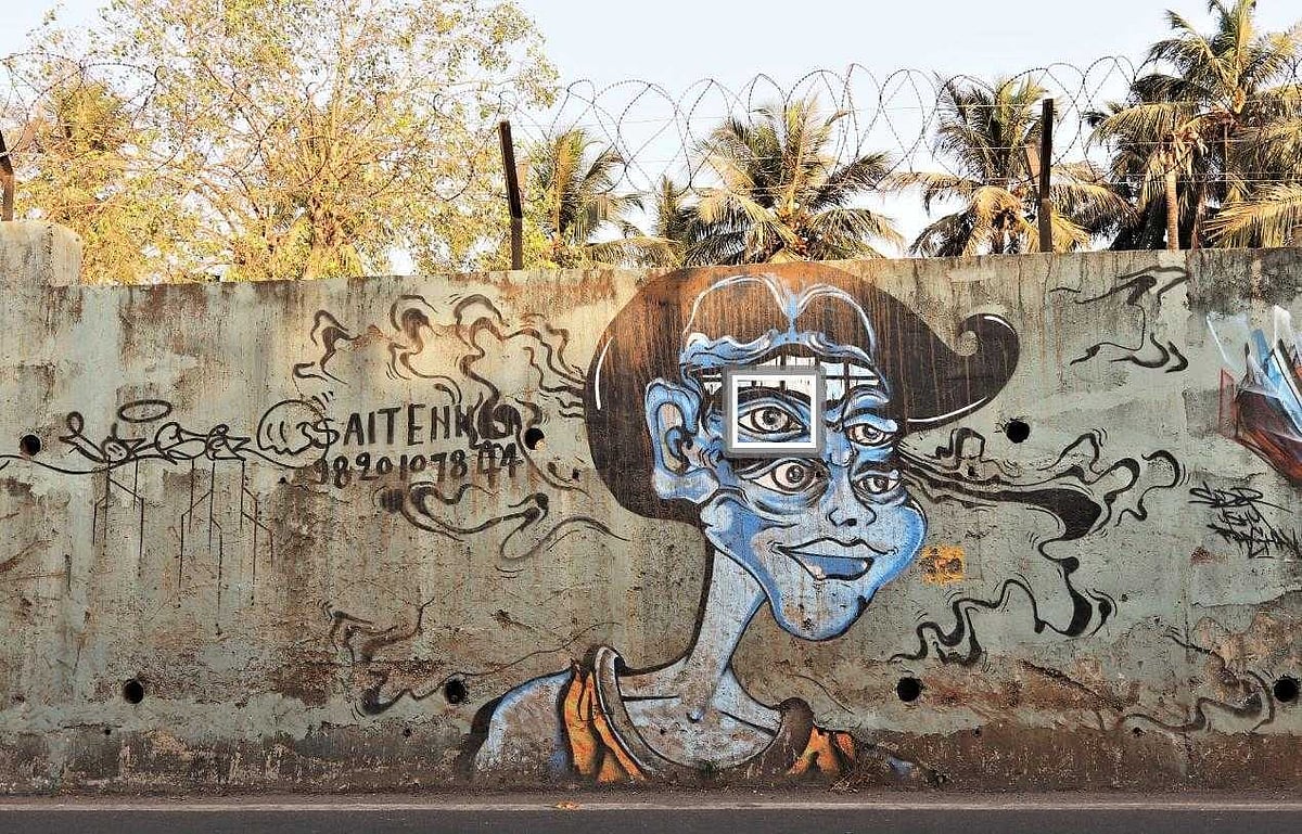 One of the first artworks painted near Vijay Nagar in Marol 