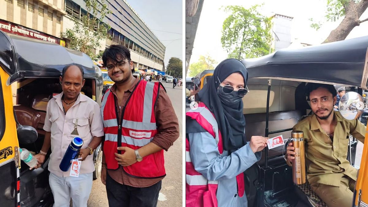 Heartwarming! Members Of 'Who Is Hussain' Mumbai Distribute 500 Insulated Water Bottles To Rickshaw Drivers To Beat The Heat 
