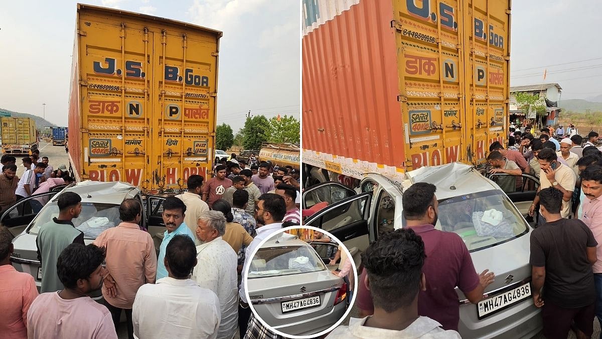 Mumbai-Goa Highway Tragedy: 79-Year-Old Retired Man Killed, 5 Family Members Injured After Car Hits Stationary Container Near Chandve Toll