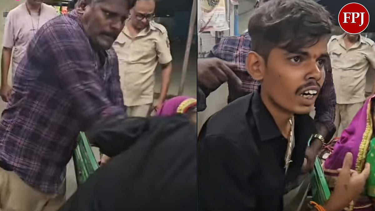 Alleged Drunk Bus Station Control Master Slaps Boy Aggressively After He Asked 'Is There A Bus To Kalyan' - Video 