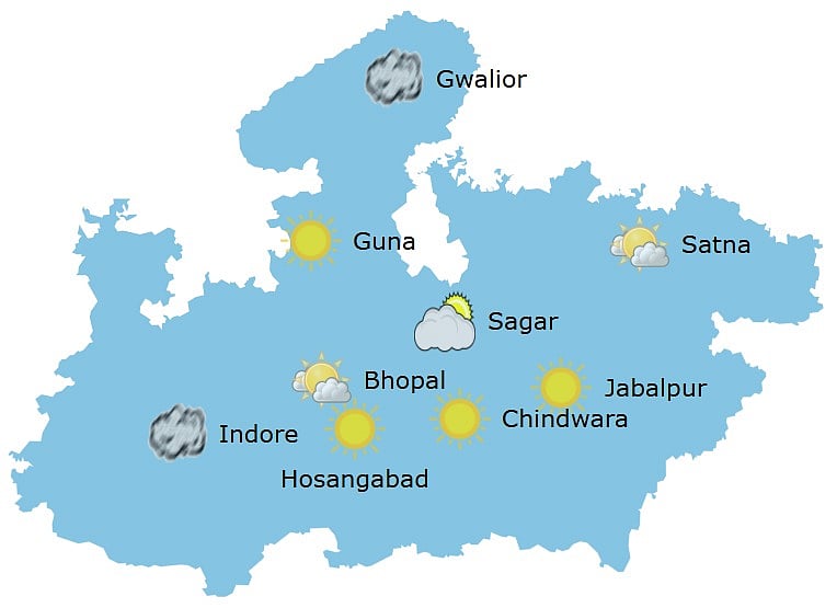 Weather in Madhya Pradesh at 9:50 am