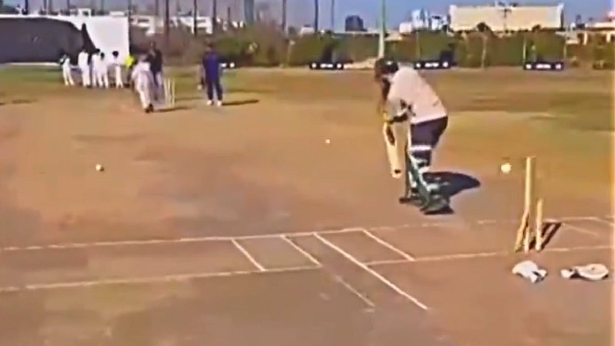 Saim Ayub Bowled Out By School Kid | X