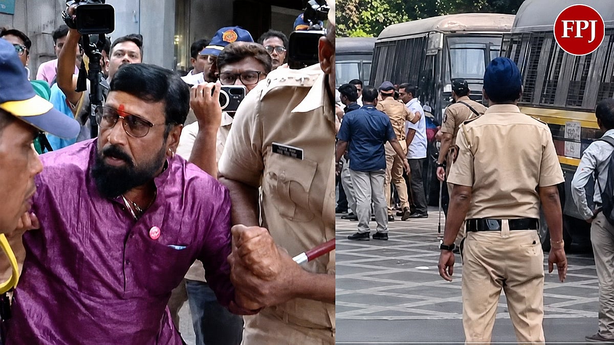 Mumbai: Massive Traffic Snarl In Marine Drive After Opposition Leaders, Konkan Farmers Clash With Police Over Paltry Compensation For Damaged Crops - VIDEO