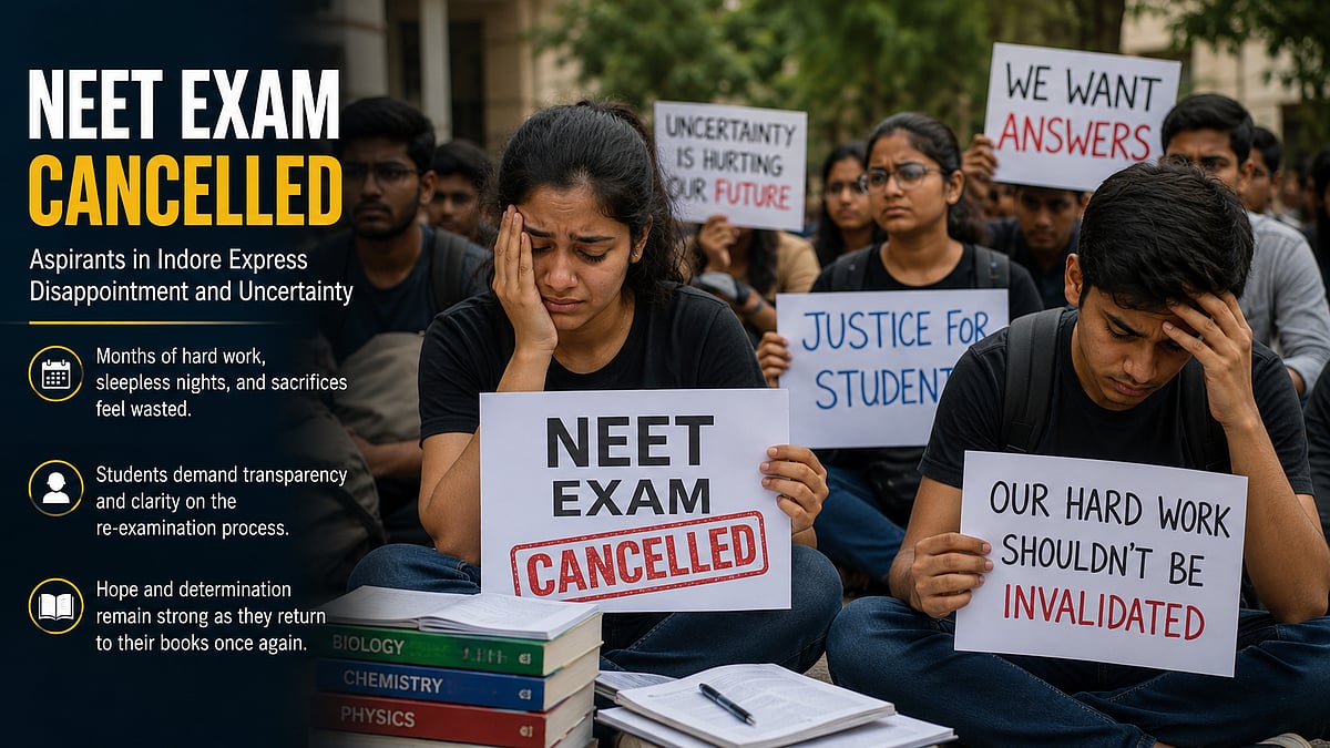 'What If Next Exam Gets Cancelled Too?' NEET 2026 Exam Cancellation Leaves Indore Aspirants In Limbo