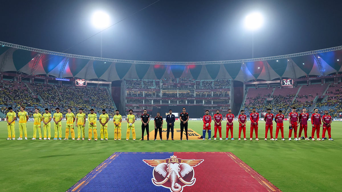 LSG And CSK Observe One-Minute Silence, Wear Black Armbands For UP Storm Victims