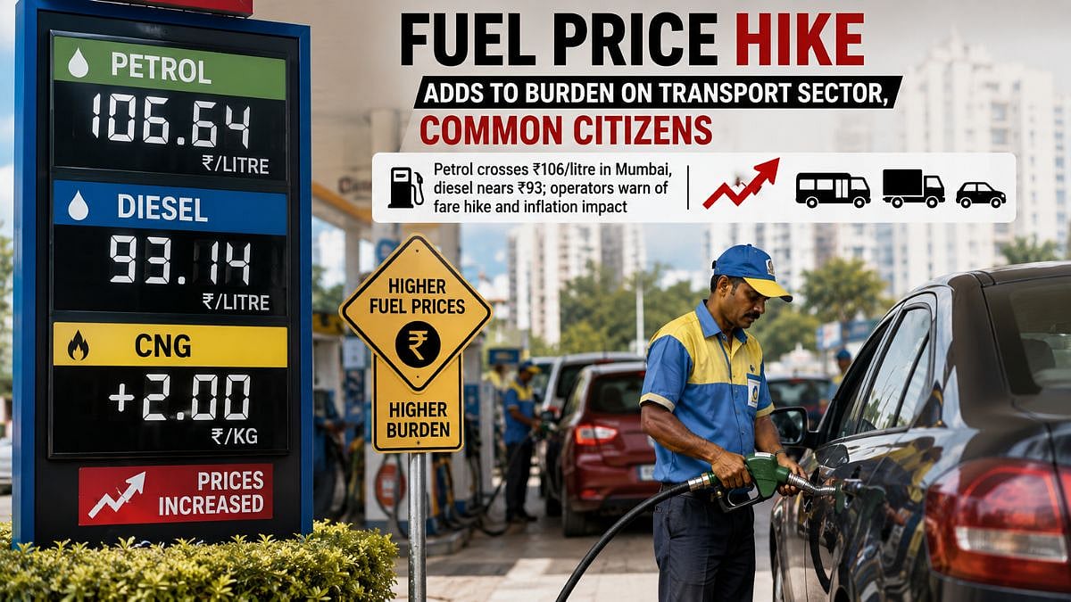 Fuel Price Hike Adds To Burden On Transport Sector, Common Citizens As Petrol Crosses ₹106 In Mumbai