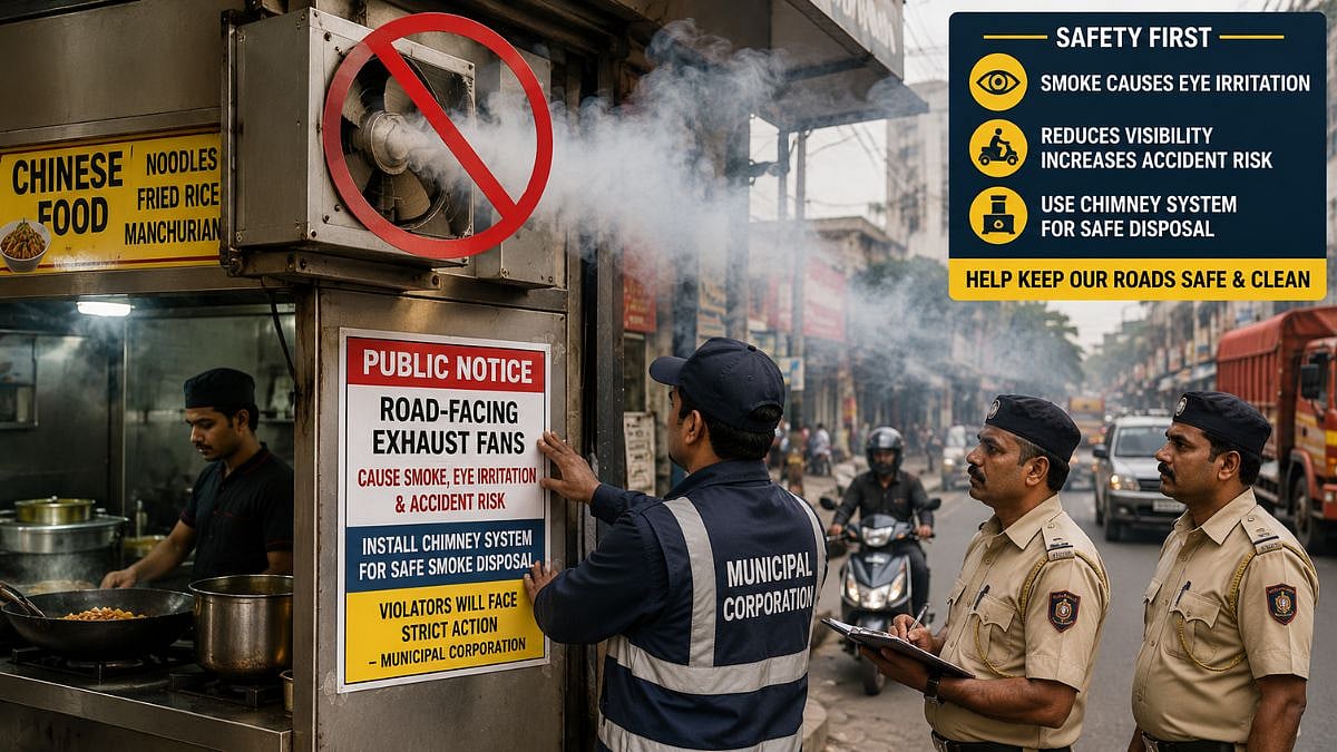 Bhiwandi Civic Body Cracks Down On Road-Facing Exhaust Fans At Chinese Stalls, Hotels Over Accident Risk