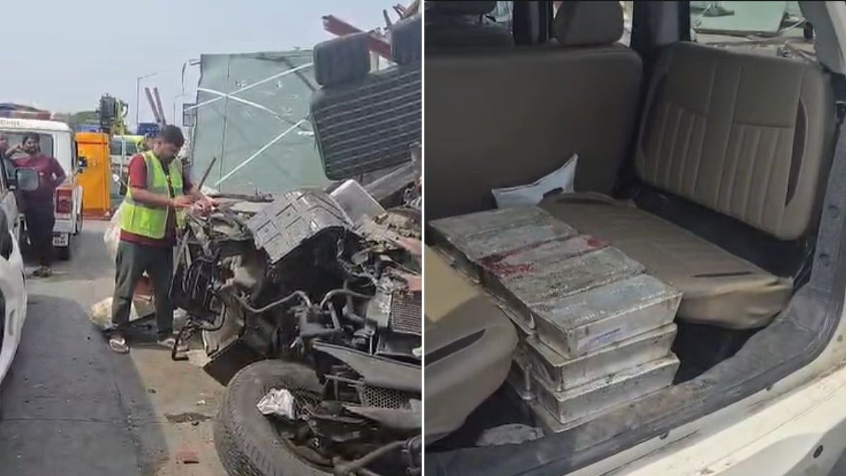 Palghar Tragedy: Van Carrying ₹17.66 Crore Silver Consignment From Mumbai To Gujarat Crashes Near Charoti Flyover; 2 Killed | VIDEO
