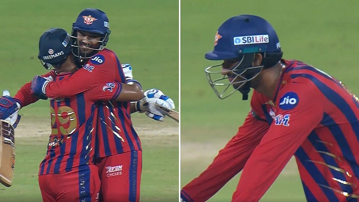 VIDEO: Mukul Choudhary Bows Down To Nicholas Pooran After LSG Star Smashes 4 Sixes In A Row To Seal Win At Lucknow