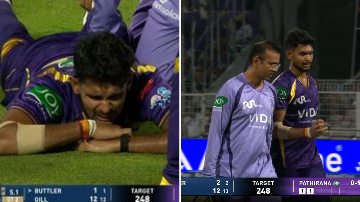 Injury Scare For KKR! ₹18 Crore Signing Matheesha Pathirana Walks Off At Eden Gardens After 8 Balls In First Game Of IPL 2026