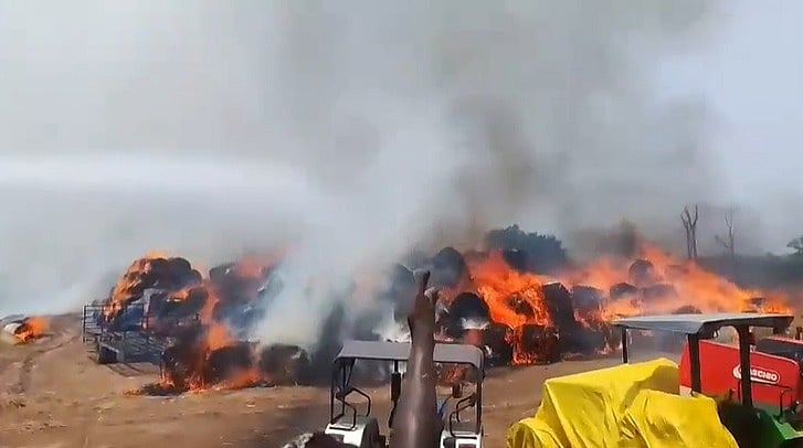 Massive Fire Breaks Out At Artifical Wood Factory In Jabalpur 