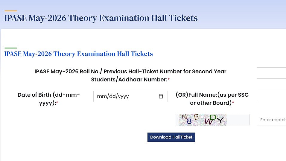 AP Inter IPASE Hall Ticket 2026 For 1st & 2nd Year Students Released At bie.ap.gov.in; Supplementary Exams Begin May 21