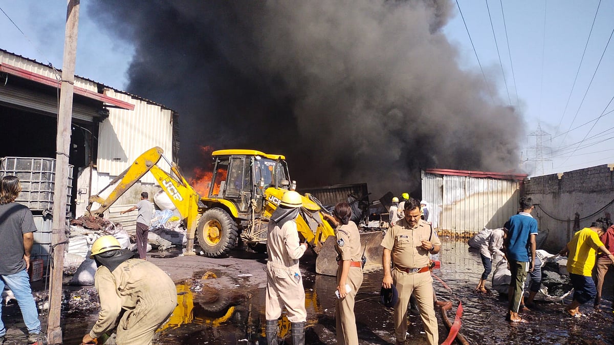 Plastic Factory Inferno: Robot, 7 Fire-Tenders Battle Blaze In Indore