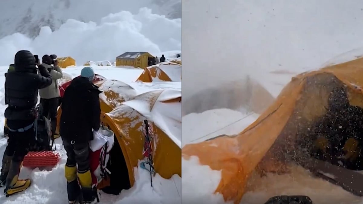 Terrifying Moment! Video Of Massive Avalanche Hitting Mount Everest Base Camp Goes Viral - WATCH 