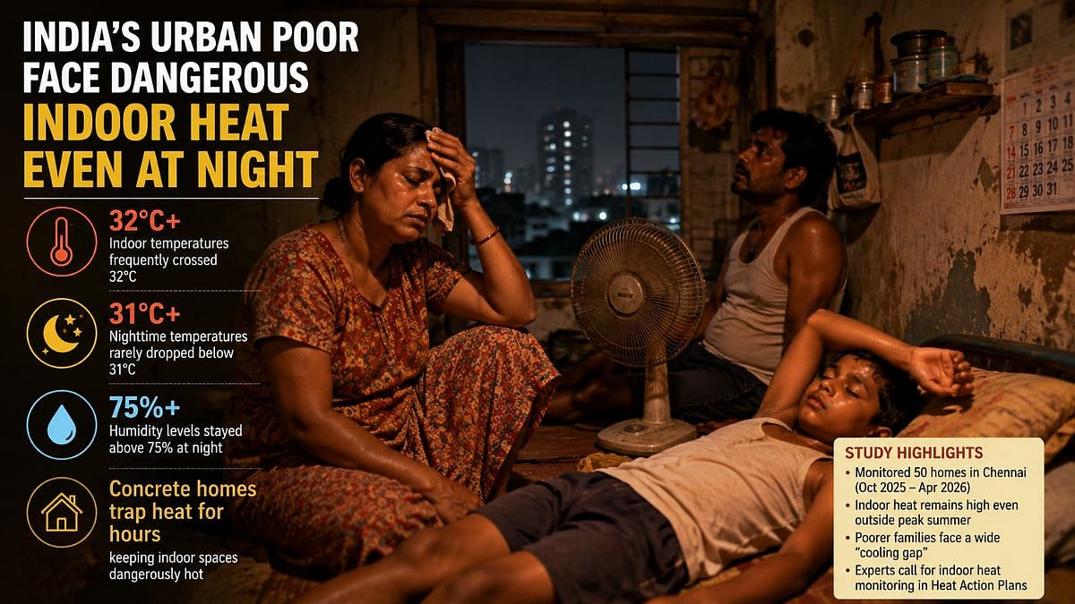 India’s Urban Poor Face Dangerous Indoor Heat At Night, Chennai Study Warns