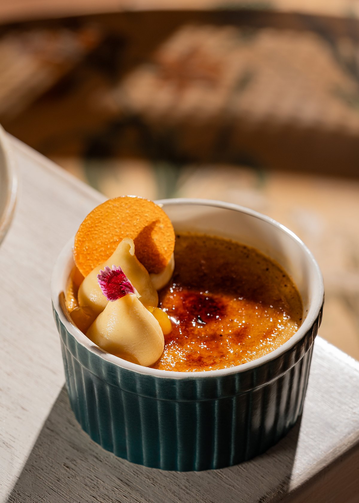Spiced creme brulee