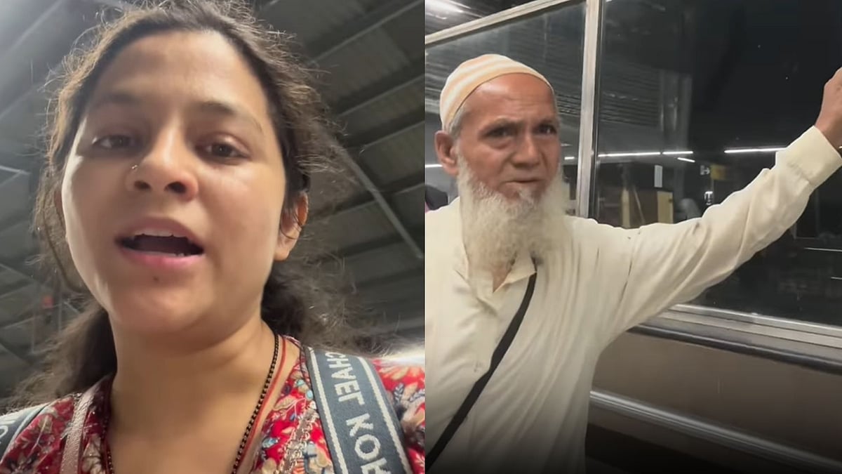 'Metro Lift Me Susu Kiya': Delhi Woman Confronts Elderly Muslim Man For Allegedly Urinating In Elevator - VIDEO