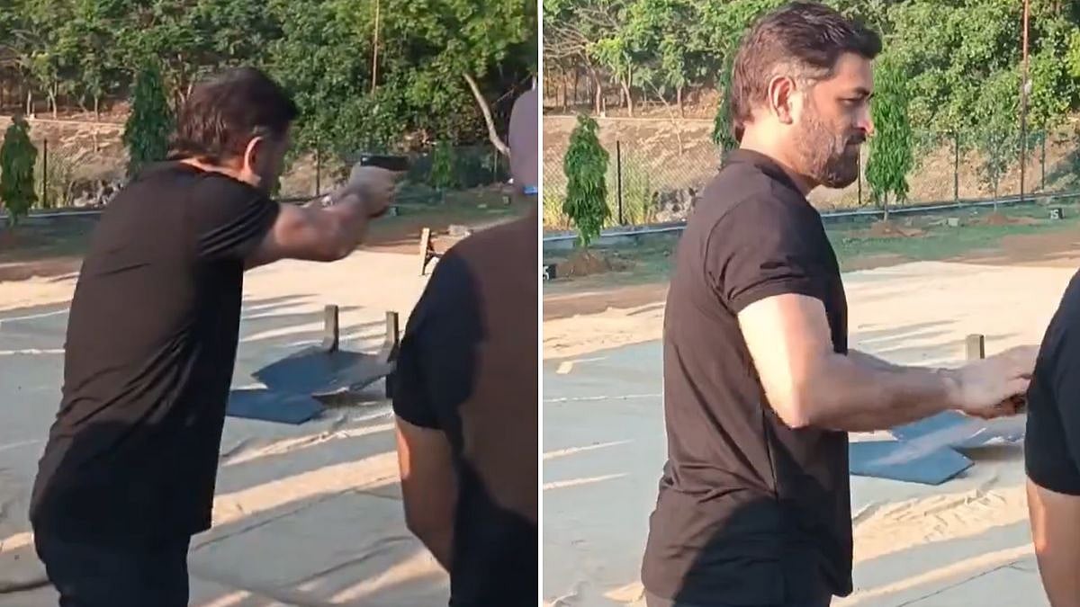 'Never Misses The Mark': MS Dhoni Hits Bullseye In Advanced Firearms Testing At NSG Facility In Chennai | VIDEO