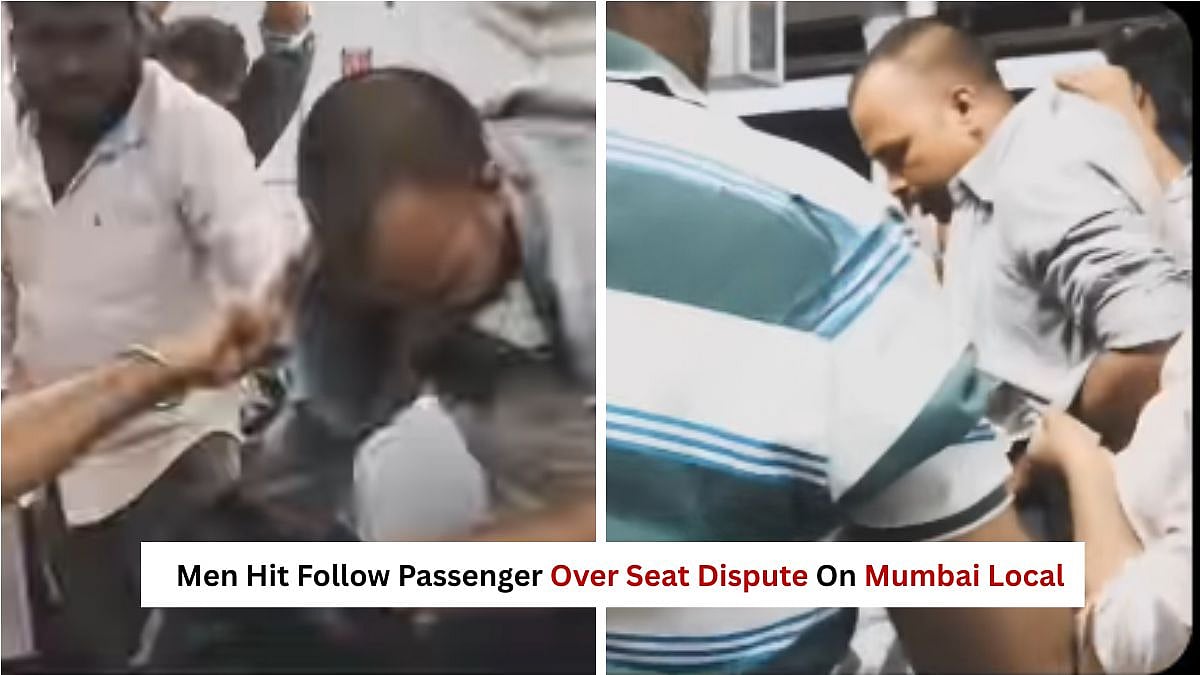 Men Hit, Drag Fellow Passenger To Door On Mumbai Local Train Over Seat Dispute; Video Goes Viral - WATCH