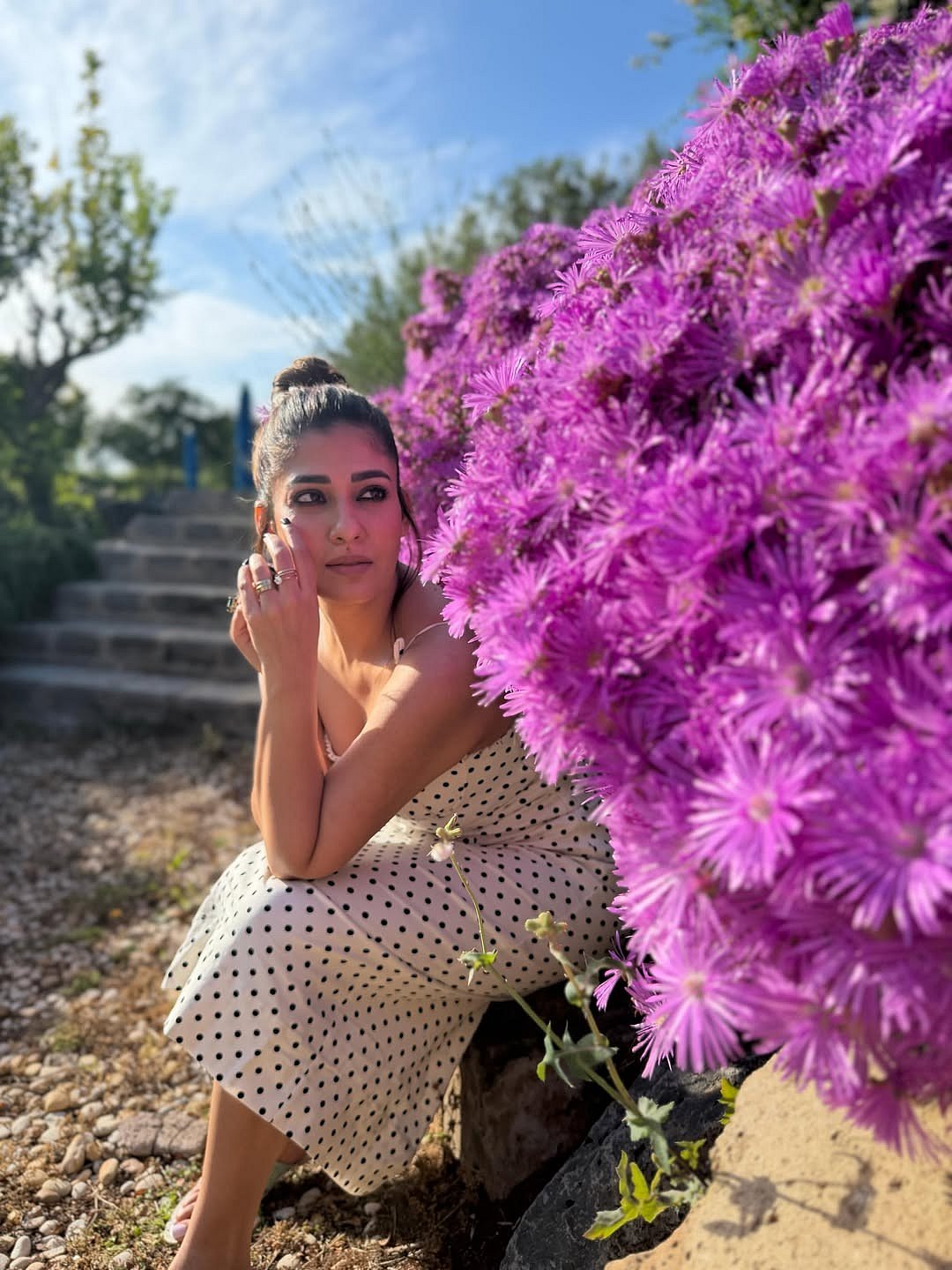 Nayanthara Looks Dreamy In Chic Polka Dot Dress From Her Romantic Rome Vacation
