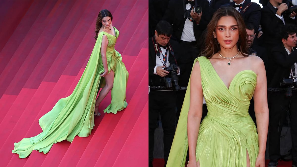 Aditi Rao Hydari Brings French Riviera Breeze To Cannes 2026 Red Carpet In Floor-Sweeping Green Gown, Husband Siddharth Reacts To Her Look