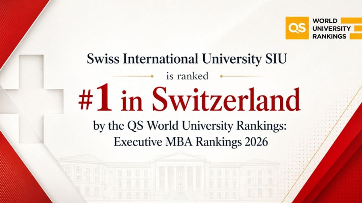 Swiss International University SIU Is Ranked #1 In Switzerland By QS World University Rankings: Executive MBA Rankings 2026 