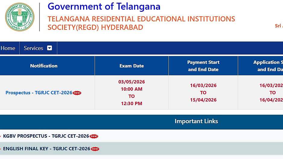 TSRJC CET Result 2026 Declared At tgrjc.cgg.gov.in; Direct Link To Download Rank Card