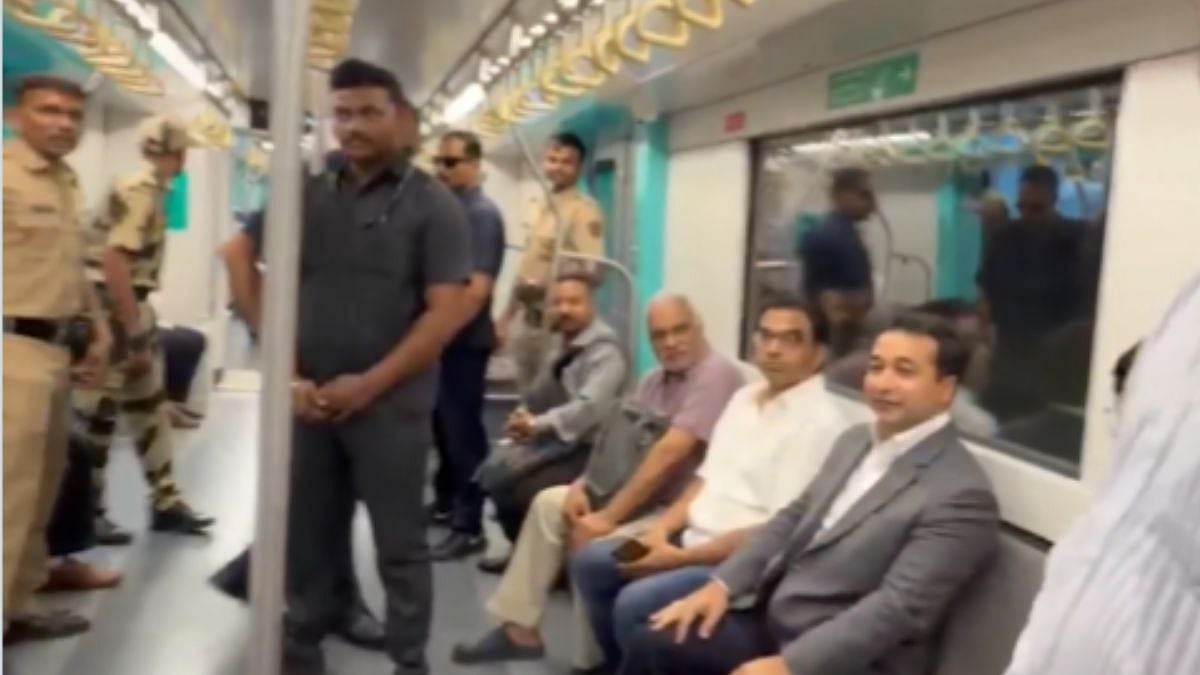 WATCH: Maha Minister Nitesh Rane Takes Mumbai Metro 3 To Reach Churchgate, Walks To Mantralaya Amid PM Modi's Fuel-Saving Push