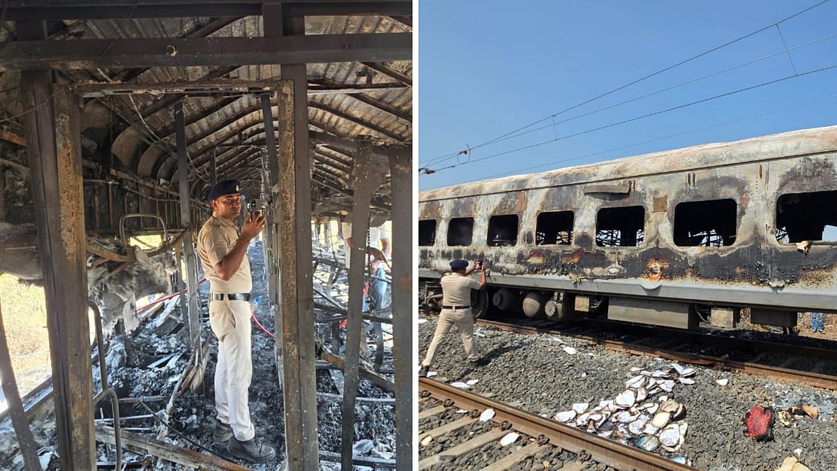 Train Gutted In Fire, Coach Completely Turned To Ash In Ratlam