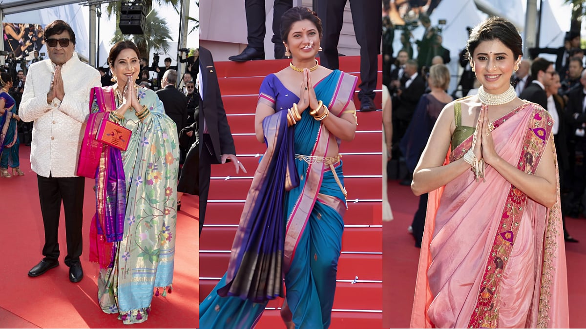 Marathi Celebrities Walk At Cannes 2026 Red Carpet; 78-Year-Old Ashok Saraf, Prajakta Mali Shine In Traditional Maharashtrian Looks