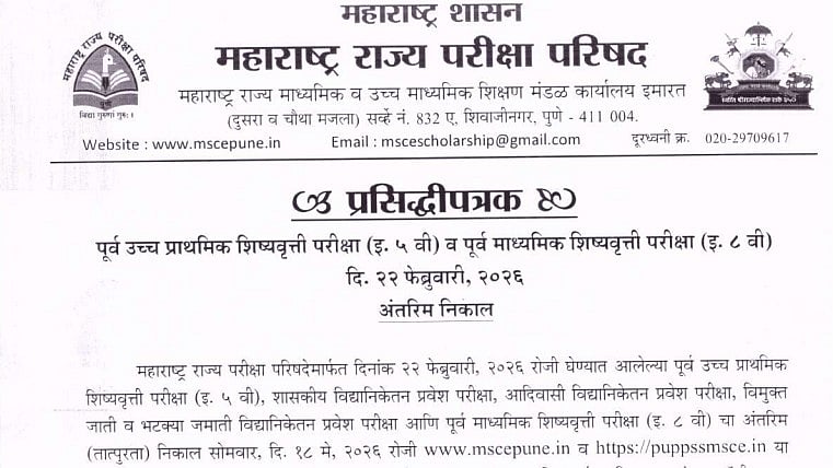 MSCE Maharashtra Scholarship Result 2026 Declared For Class 5 And Class 8 Exams; Students Can Check Interim Scores Online