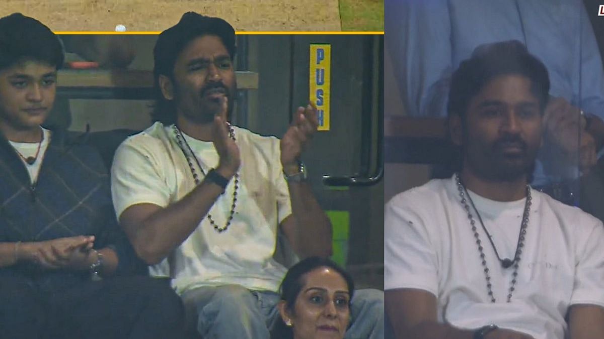 'Dhanush In The Stands': Actor Cheers For CSK With Sons Amid MS Dhoni Retirement Buzz At Chepauk- Watch VIDEO