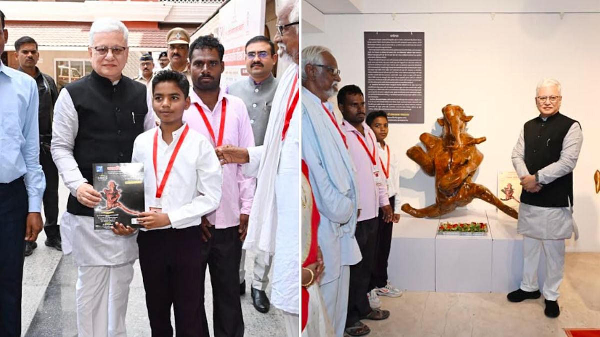 Maharashtra Governor Jishnu Dev Varma Visits Woodcraft Exhibition By Differently-Abled Children Run By Padma Shri Shankarbaba Papalkar