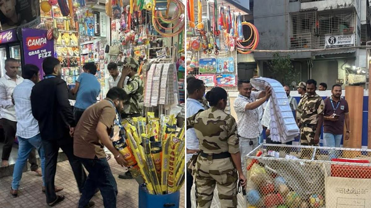 Panvel Civic Body Intensifies Anti-Encroachment Drive In Navade, Targets Illegal Shops & Footpath Vendors