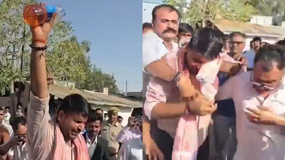 Rajasthan MLA Ravindra Singh Bhati Pours Petrol On Himself During Protest In Barmer | VIDEO