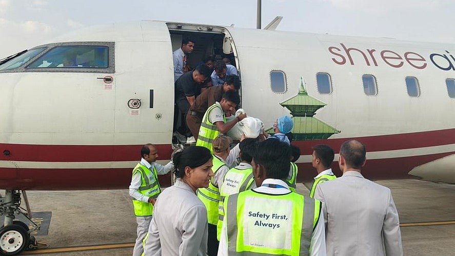 International Medical Flight Arrives From Nepal; Green Corridor Formed At Raja Bhoj Airport In Bhopal