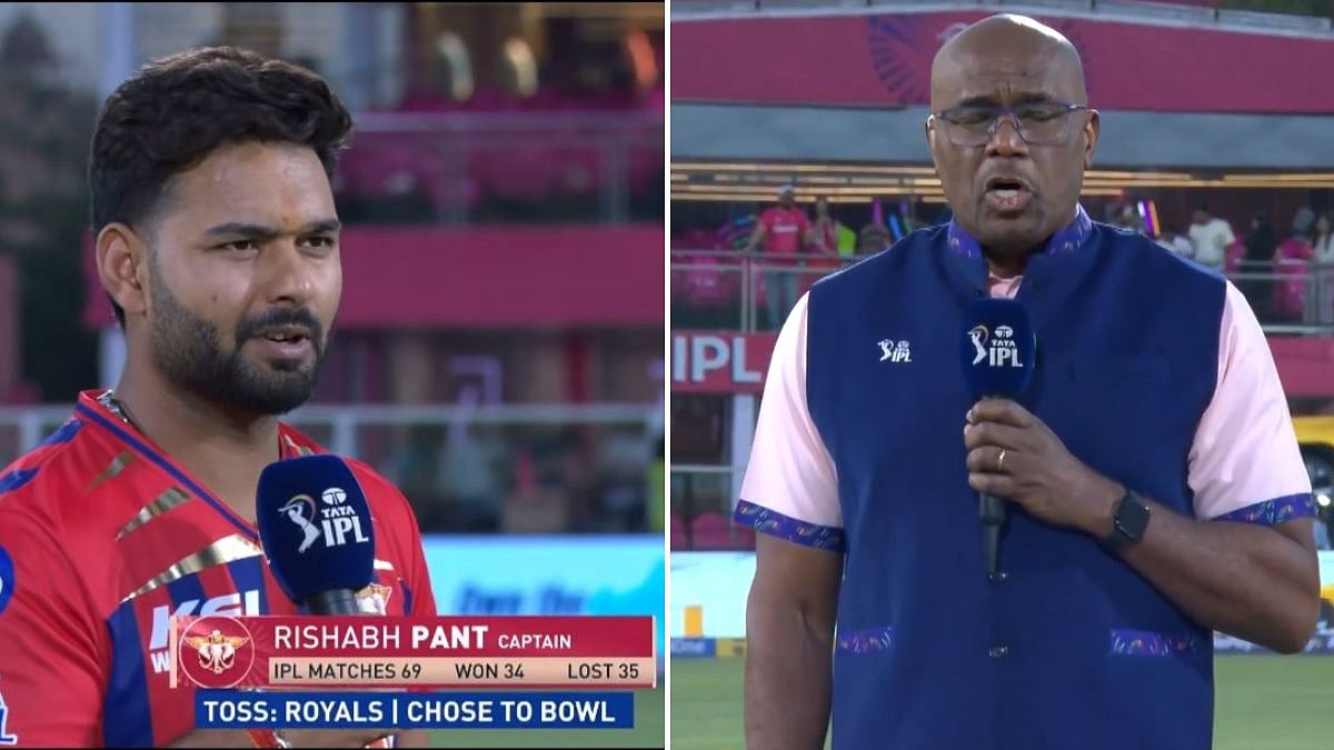 'Who Is Out?': Ian Bishop & Rishabh Pant's Awkward Toss Exchange Goes Viral During RR Vs LSG Clash | VIDEO