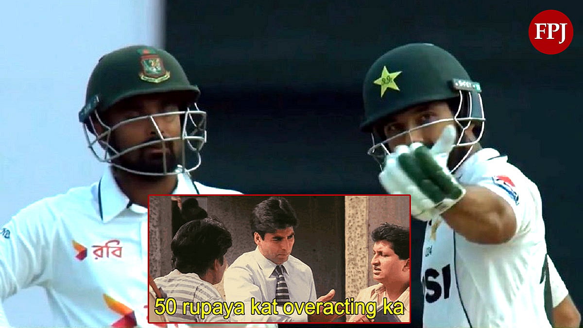 'Overacting Ke 50 Paise Katenge': Shanto Uses 'Hera Pheri' Dialogue During Banter With Mohammad Rizwan In BAN Vs PAK 2nd Test | VIDEO